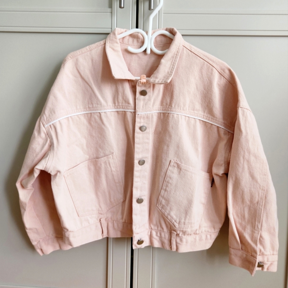 Light peach color jeans jacket